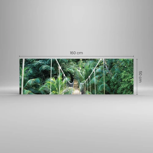 Billede på glas - Velkommen til junglen! - 160x50 cm