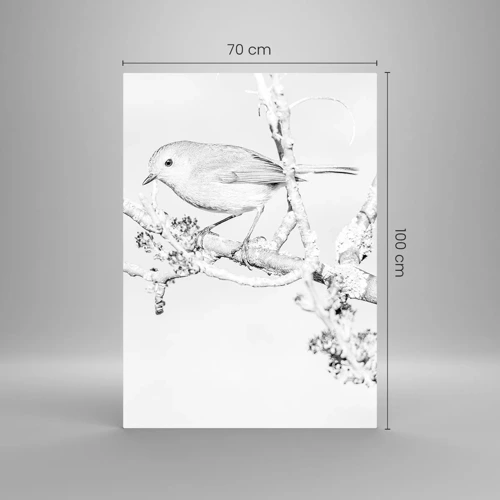 Billede på glas - Vintermorgen - 70x100 cm