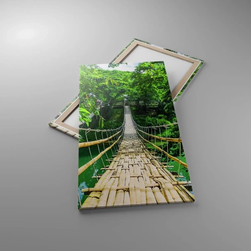 Lærredstryk - Billede på lærred - Abebro over grønne områder - 65x120 cm