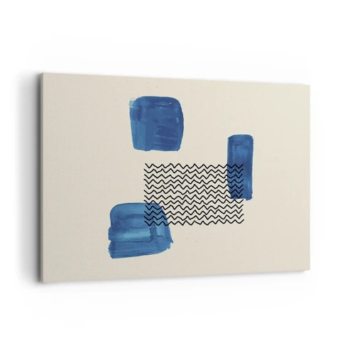 Lærredstryk - Billede på lærred - Abstrakt kvartet - 100x70 cm