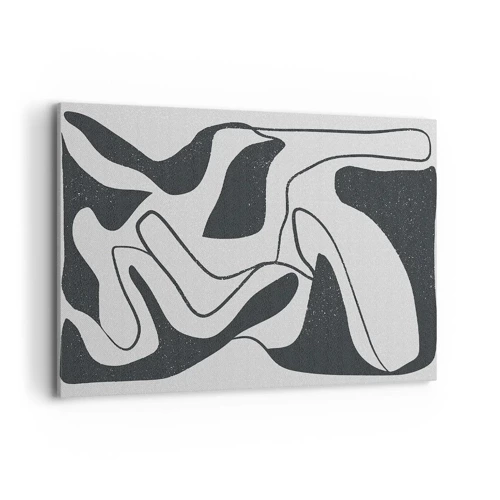 Lærredstryk - Billede på lærred - Abstrakt leg i en labyrint - 100x70 cm