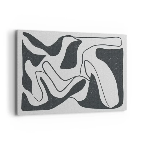Lærredstryk - Billede på lærred - Abstrakt leg i en labyrint - 120x80 cm