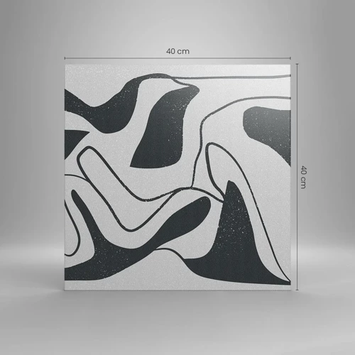 Lærredstryk - Billede på lærred - Abstrakt leg i en labyrint - 40x40 cm