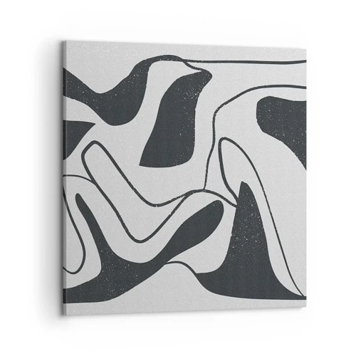 Lærredstryk - Billede på lærred - Abstrakt leg i en labyrint - 50x50 cm