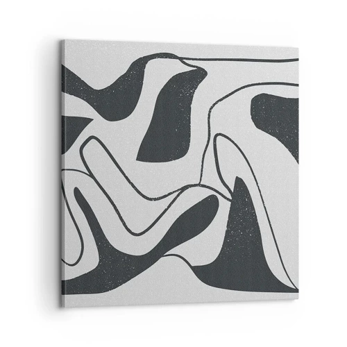 Lærredstryk - Billede på lærred - Abstrakt leg i en labyrint - 60x60 cm