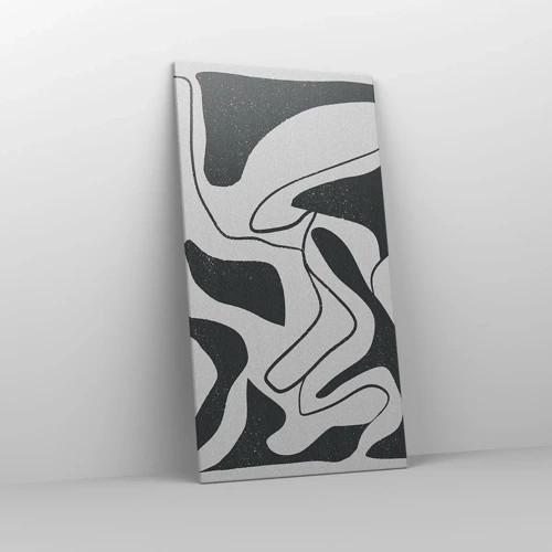 Lærredstryk - Billede på lærred - Abstrakt leg i en labyrint - 65x120 cm