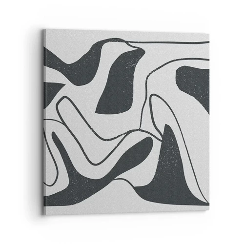 Lærredstryk - Billede på lærred - Abstrakt leg i en labyrint - 70x70 cm