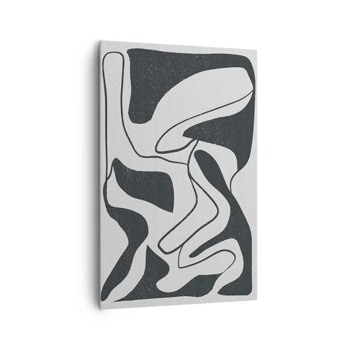 Lærredstryk - Billede på lærred - Abstrakt leg i en labyrint - 80x120 cm