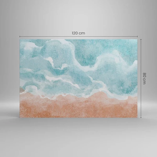 Lærredstryk - Billede på lærred - Abstraktion af skyer - 120x80 cm