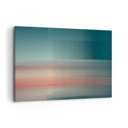 Lærredstryk - Billede på lærred - Abstraktion: bølger af lys - 120x80 cm