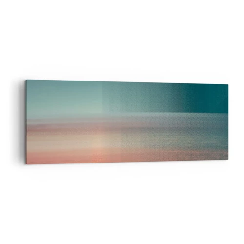 Lærredstryk - Billede på lærred - Abstraktion: bølger af lys - 140x50 cm