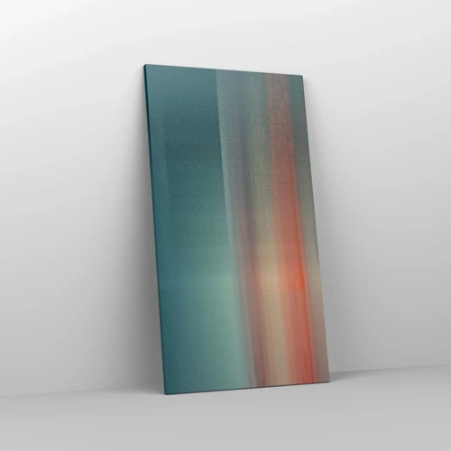 Lærredstryk - Billede på lærred - Abstraktion: bølger af lys - 55x100 cm
