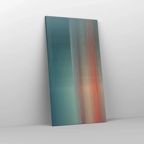 Lærredstryk - Billede på lærred - Abstraktion: bølger af lys - 65x120 cm