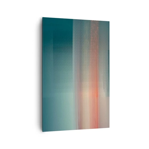 Lærredstryk - Billede på lærred - Abstraktion: bølger af lys - 80x120 cm