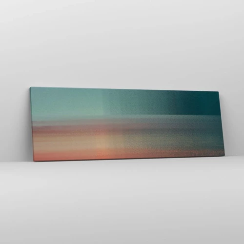 Lærredstryk - Billede på lærred - Abstraktion: bølger af lys - 90x30 cm