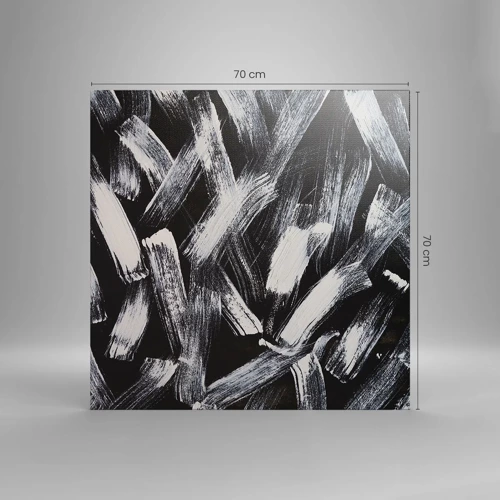 Lærredstryk - Billede på lærred - Abstraktion i den industrielle ånd - 70x70 cm