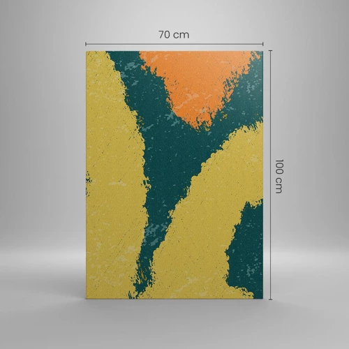 Lærredstryk - Billede på lærred - Abstraktion - i slowmotion - 70x100 cm
