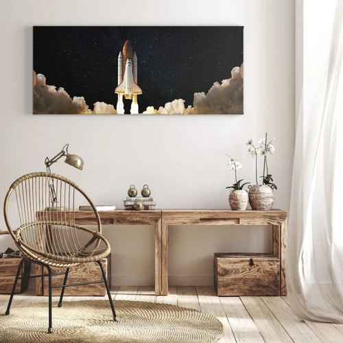 Lærredstryk - Billede på lærred - Ad astra! - 100x40 cm