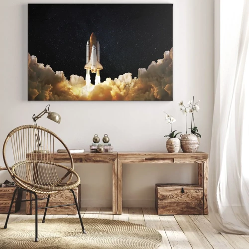 Lærredstryk - Billede på lærred - Ad astra! - 70x50 cm