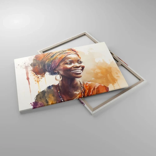Lærredstryk - Billede på lærred - Afrikansk dronning - 120x80 cm