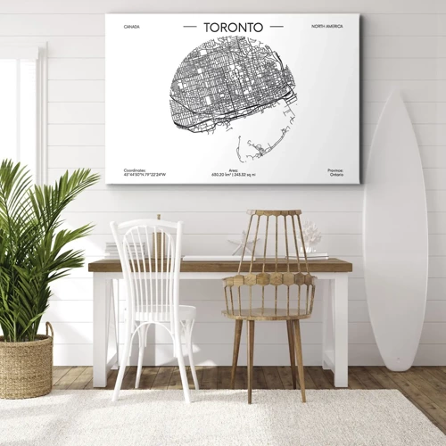 Lærredstryk - Billede på lærred - Anatomi af Toronto - 70x50 cm