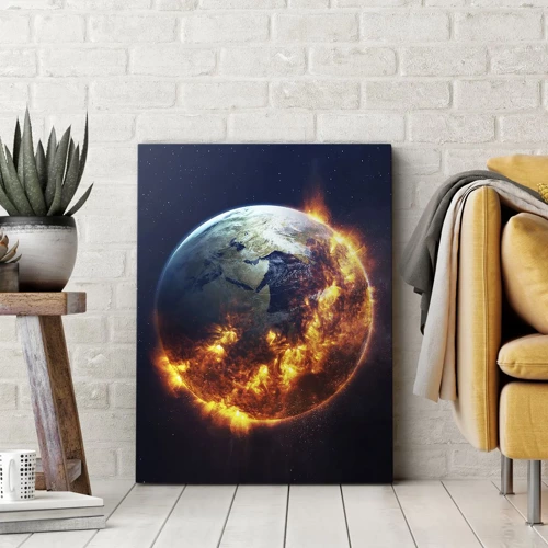 Lærredstryk - Billede på lærred - Apokalypsens flamme - 50x70 cm