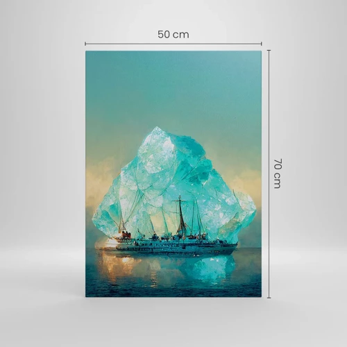 Lærredstryk - Billede på lærred - Arktisk diamant - 50x70 cm