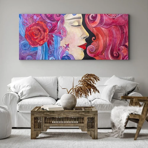 Lærredstryk - Billede på lærred - Art Nouveau er stadig i live - 100x40 cm