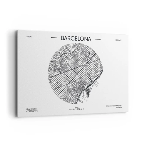 Lærredstryk - Billede på lærred - Barcelonas anatomi - 120x80 cm