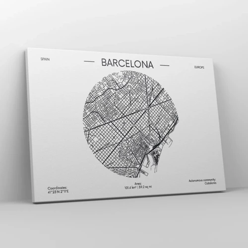 Lærredstryk - Billede på lærred - Barcelonas anatomi - 70x50 cm