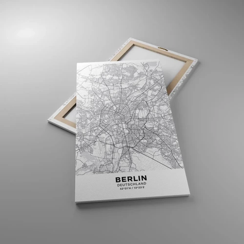 Lærredstryk - Billede på lærred - Berlins blomst - 55x100 cm