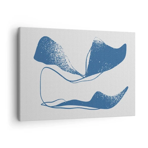 Lærredstryk - Billede på lærred - Bevinget abstraktion - 70x50 cm