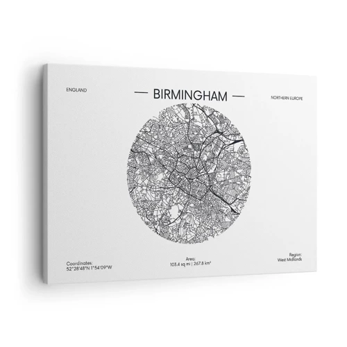 Lærredstryk - Billede på lærred - Birminghams anatomi - 70x50 cm