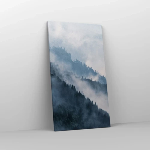 Lærredstryk - Billede på lærred - Bjergenes mystik - 45x80 cm