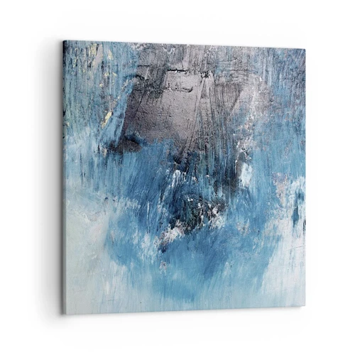 Lærredstryk - Billede på lærred - Blå rapsodi - 50x50 cm