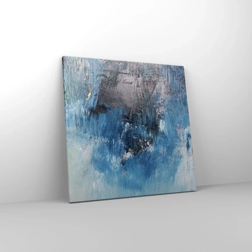 Lærredstryk - Billede på lærred - Blå rapsodi - 60x60 cm
