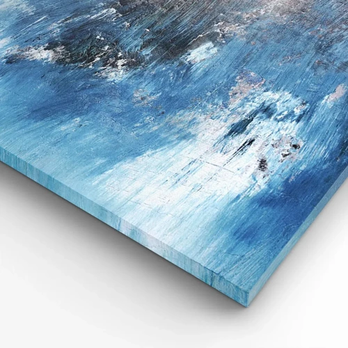 Lærredstryk - Billede på lærred - Blå rapsodi - 65x120 cm