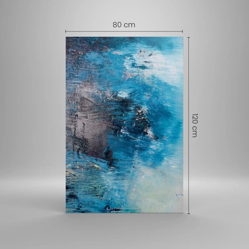 Lærredstryk - Billede på lærred - Blå rapsodi - 80x120 cm