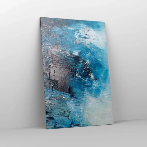 Lærredstryk - Billede på lærred - Blå rapsodi - 80x120 cm