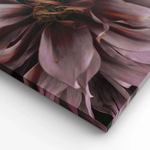 Lærredstryk - Billede på lærred - Blomstret hjerte - 100x70 cm