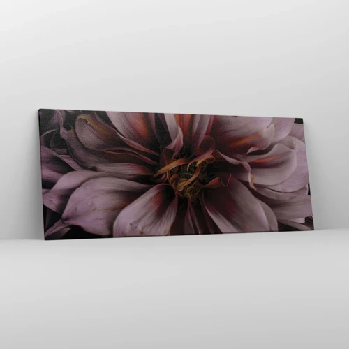 Lærredstryk - Billede på lærred - Blomstret hjerte - 120x50 cm