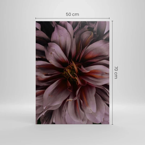 Lærredstryk - Billede på lærred - Blomstret hjerte - 50x70 cm