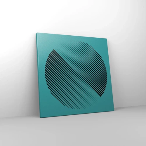 Lærredstryk - Billede på lærred - Cirklen - en geometrisk variation - 40x40 cm