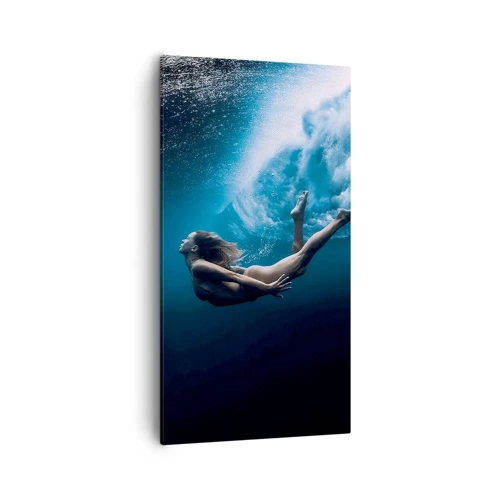 Lærredstryk - Billede på lærred - Den moderne havfrue - 55x100 cm