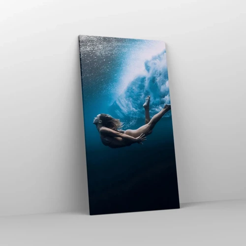 Lærredstryk - Billede på lærred - Den moderne havfrue - 55x100 cm