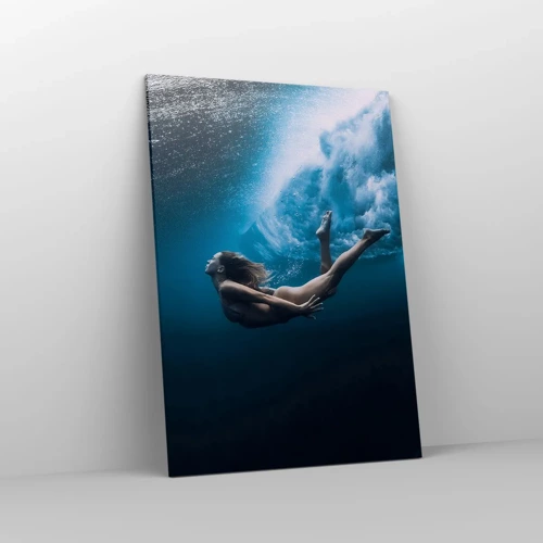 Lærredstryk - Billede på lærred - Den moderne havfrue - 70x100 cm