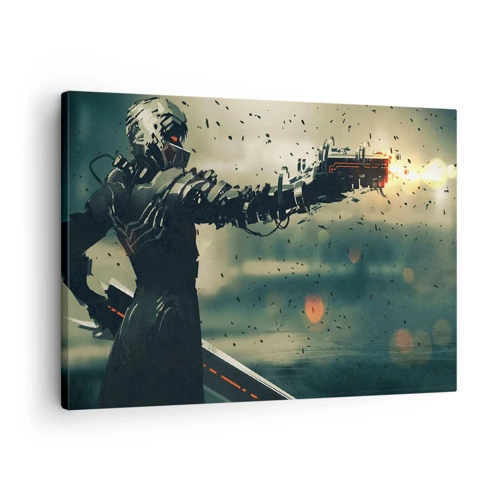 Lærredstryk - Billede på lærred - Dødeligt våben - din helt egen Terminator - 70x50 cm