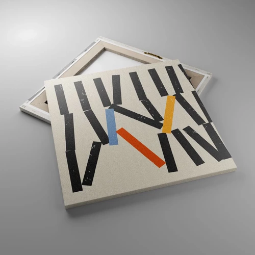 Lærredstryk - Billede på lærred - Dominoer - komposition - 50x50 cm