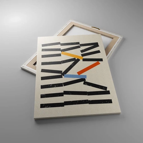 Lærredstryk - Billede på lærred - Dominoer - komposition - 50x70 cm