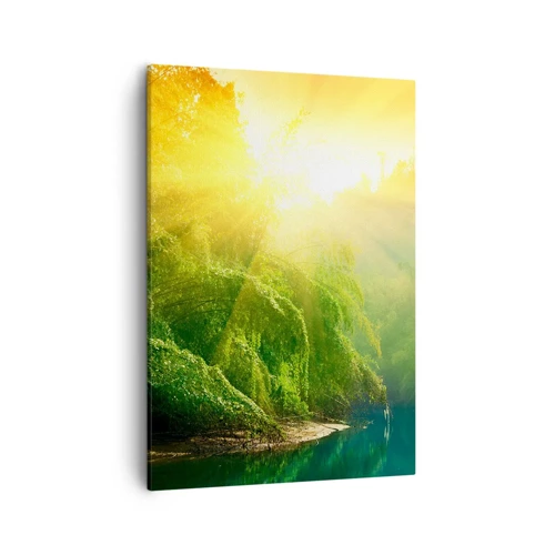 Lærredstryk - Billede på lærred - Drukner i sol og skygge - 50x70 cm